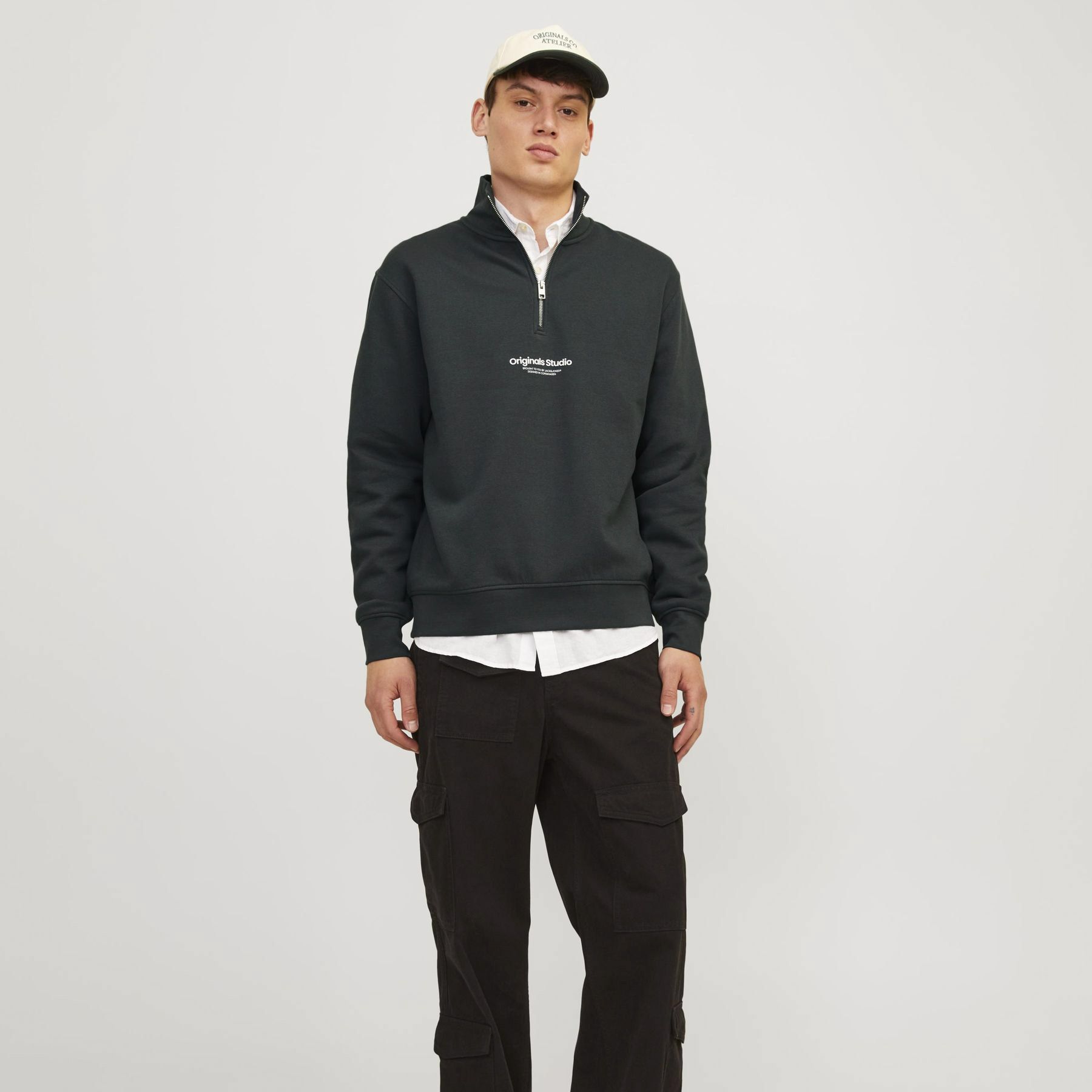 Jack & Jones Vesterbro Sweat Quarter Zip Sweater Men | Plutosport